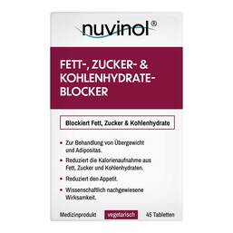Abbildung: Nuvinol Fett- & Zucker- & Kohlenhydrateblock.Tabletten  45 St, Tabletten PZN 20161277