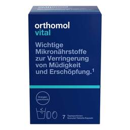 Abbildung: Orthomol Vital Granulat / Tablette / Kapseln Orange 7 St, Kombipackung PZN 20182753