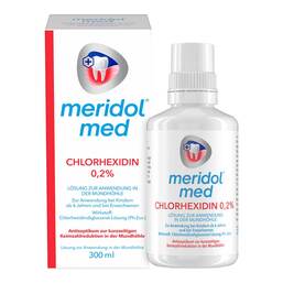 Abbildung: Meridol med Chlorhexidin 0,2% Lösung Anw.Mundhöhle 300 ml, Lösung PZN 20203308