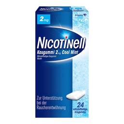 Abbildung: Nicotinell Kaugummi 2 mg Cool Mint 24 St, Kaugummi PZN 20204437