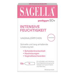 Abbildung: Sagella poligyn 50 + intensive Feuchtigkeit Ovula 10 St, Vaginalovula PZN 20214163