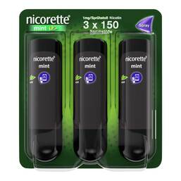 Abbildung: Nicorette Mint Spray 1 mg / Sprühstoß 3 St, Spray PZN 20224084