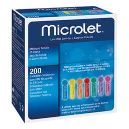 Abbildung: Microlet Lanzetten farbig 200 St, Lanzetten PZN 20273237