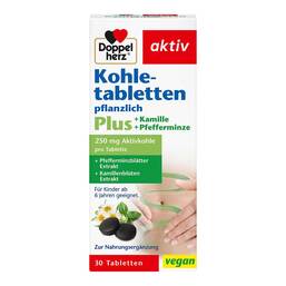 Abbildung: Doppelherz Kohletabletten + Kamille + Pfefferminze 30 St, Tabletten PZN 20279079