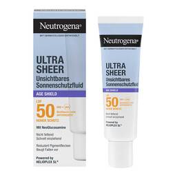 Abbildung: Neutrogena Ultra Sheer unsichtbares Age-Shield Sonnschutzfluid LSF50 50 ml, Creme PZN 20299159