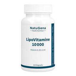 Abbildung: Lipovitamine 10.000 Vitamin A + D3 + E + K2 Kapseln 120 St, Kapseln PZN 20299320