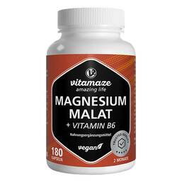 Abbildung: Magnesium-Malat 1800 mg + Vitamin B6 Kapseln 180 St, Kapseln PZN 20314048
