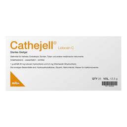 Abbildung: Cathejell Lidocain C steriles Gleitgel Zhs 12,5 g 25 St, Gel PZN 20350280