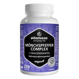Abbildung: Mönchspfeffer Complex Frauenmantel Vitamin C Folsäure 270 St, Kapseln PZN 20379705