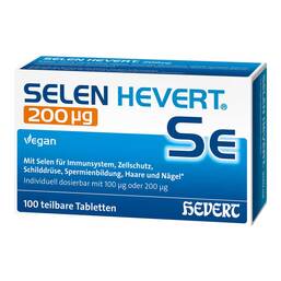 Abbildung: Selen Hevert 200 µg Tabletten 100 St, Tabletten PZN 20379757
