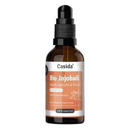 Abbildung: Jojobaöl Bio kaltgepresst Haare-Gesicht-Körper 50 ml, Öl PZN 20380507