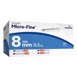Abbildung: Micro-Fine Insulinspritze U100 8 mm 100 St, Spritzen PZN 20539936