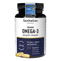 Abbildung: Sanhelios Premium Omega-3 Kapseln 120 St, Kapseln PZN 20587668