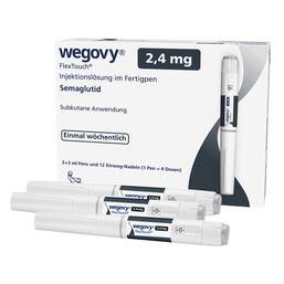 Abbildung: Wegovy 2,4 mg Flextouch Injektionslösung Fertigpen 3X3 ml, Injektionslösung PZN 20596667