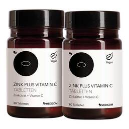 Abbildung: Zink Plus Vitamin C Tabletten 2X80 St, Tabletten PZN 20627066