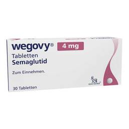 Abbildung: Wegovy 4 mg Tabletten 30 St, Tabletten PZN 20837929