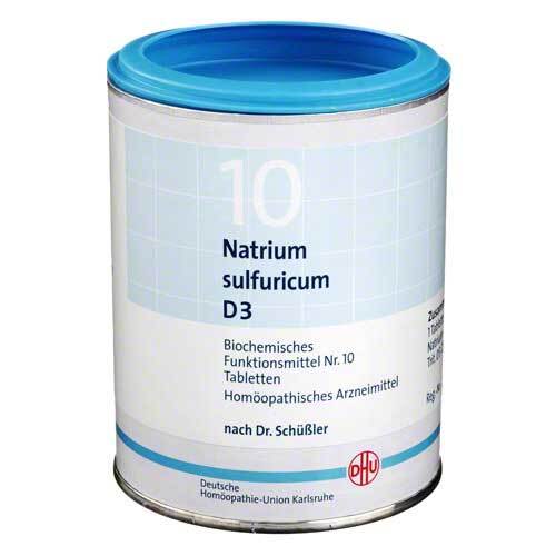 Abbildung: Biochemie DHU 10 Natrium sulfuricum D 3 Tabletten Tabletten, 1000 St PZN 00274631