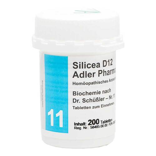 Abbildung: Biochemie Adler 11 Silicea D12 Adler Ph. Tabletten Tabletten, 200 St PZN 00833384