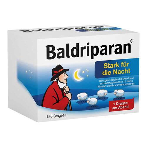 Abbildung: Baldriparan Stark für die Nacht überzogene Tabletten Überzogene Tabletten, 120 St PZN 01819245
