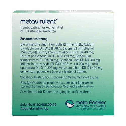 Metavirulent Injektionsl&ouml;sung - 2