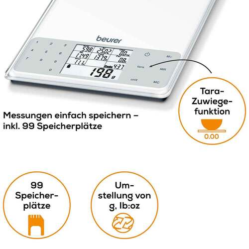 Beurer DS61 N&auml;hrwert Analysewaage - 3