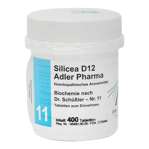 Abbildung: Biochemie Adler 11 Silicea D12 Adler Ph. Tabletten Tabletten, 400 St PZN 02728496