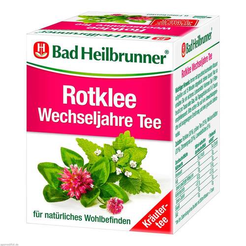 Abbildung: Bad Heilbrunner Tee Rotklee Wechseljahre Filterbtl Filterbeutel, 8 St PZN 03245481