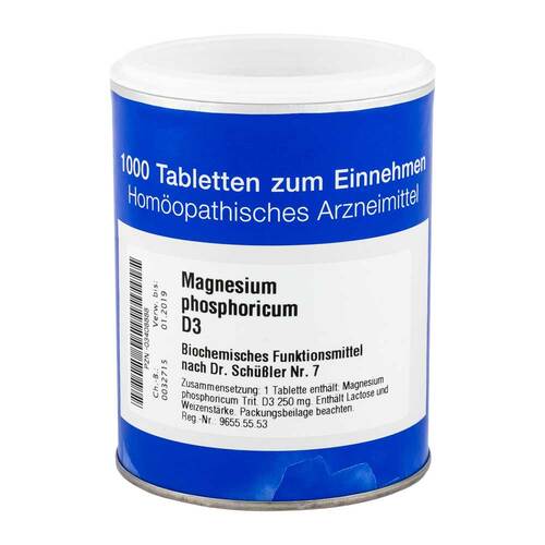Abbildung: Biochemie 7 Magnesium phosphoricum D 3 Tabletten Tabletten, 1000 St PZN 03408888