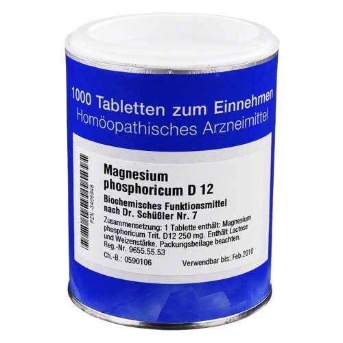 Abbildung: Biochemie 7 Magnesium phosphoricum D 12 Tabletten Tabletten, 1000 St PZN 03408948