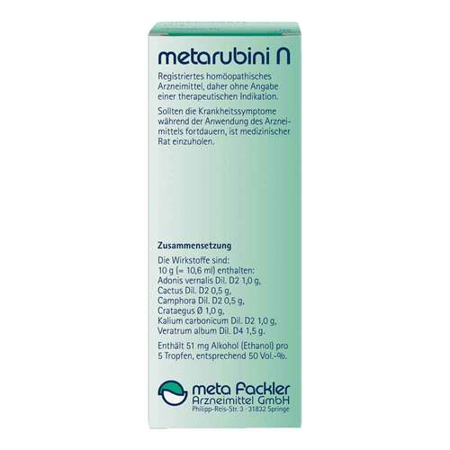 Metarubini N Tropfen zum Einnehmen - 2