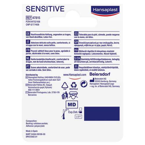 Hansaplast Fixierpflaster sensitive 5mx1,25cm - 2