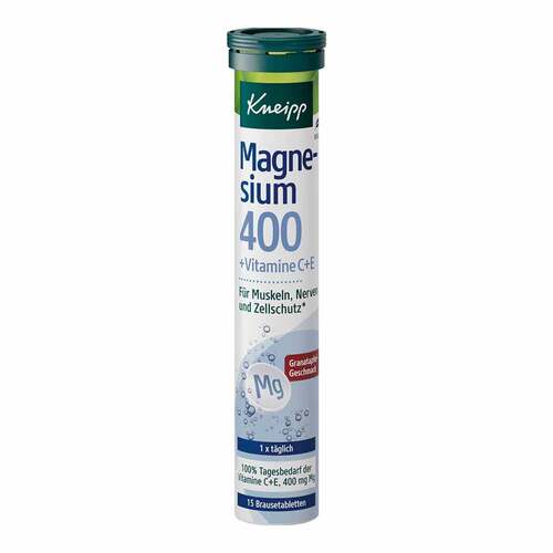 Abbildung: Kneipp Magnesium 400 + C + E Brausetabletten Brausetabletten, 15 St PZN 06089449