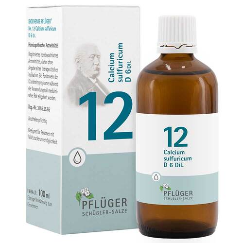 Abbildung: Biochemie Pflüger 12 Calcium sulfuricum D 6 Tropfen Tropfen, 100 ml PZN 06324784