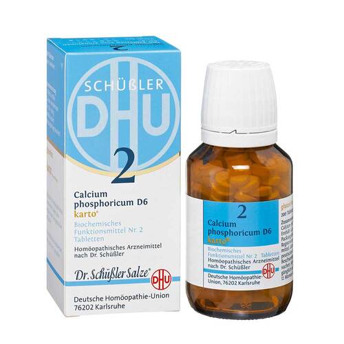 Abbildung: Biochemie DHU 2 Calcium phosphoricum D 6 Karto Tabletten Tabletten, 200 St PZN 06326524
