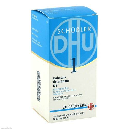 Abbildung: Biochemie DHU 1 Calcium fluoratum D 3 Tabletten Tabletten, 420 St PZN 06583936
