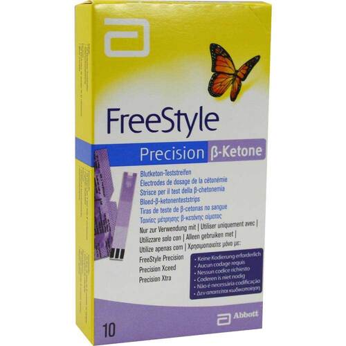 Abbildung: Freestyle Precision Beta Ketone Blutketon Teststreifen Teststreifen, 10 St PZN 06905386