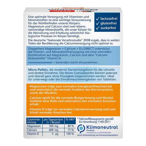 Doppelherz Magnesium+Calcium+D3 Direct Pellets - 2