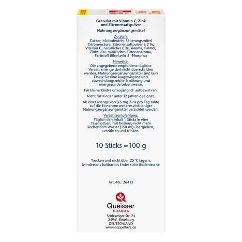 Doppelherz Hei&szlig;e Zitrone Vitamin C+Zink Granulat - 2