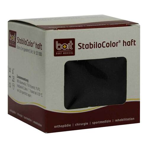 Bort Stabilocolor haft Binde 6cm schwarz - 1
