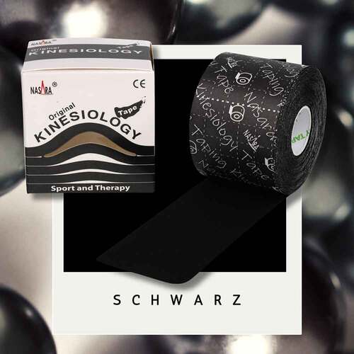 Kinesiologie Tape 5 cm x 5 m schwarz - 2