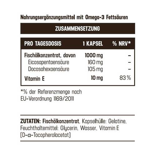 Omega-3 1000 mg / 265 mg Balasense mit Vitamin E - 3