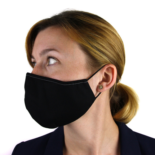 STOFFMASKE Eterna waschbar anatomisch  - 3