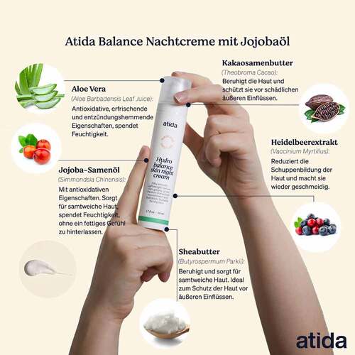 Atida Balance Nachtcreme mit Jojoba&ouml;l - 3
