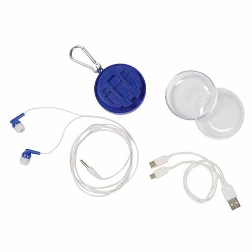 Headset + Ladekabel in blau - 3