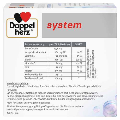 DOPPELHERZ Kollagen Beauty system Trinkfl&auml;schchen - 3
