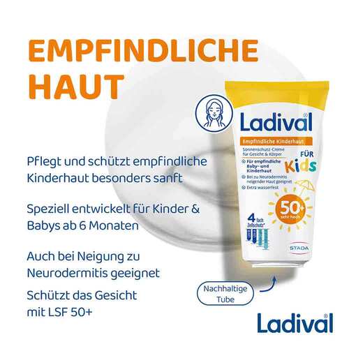 LADIVAL empfindliche Kinderhaut Creme LSF 50+ - 4