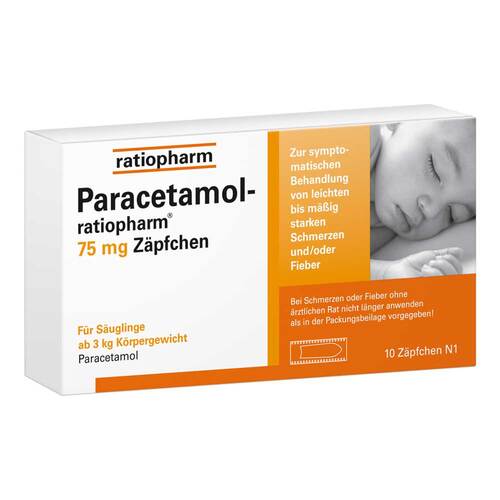 Paracetamol-ratiopharm® 75 mg Z&auml;pfchen - 1