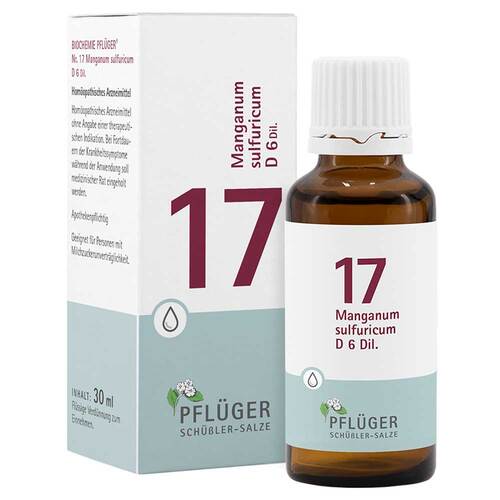 Abbildung: Biochemie Pflüger 17 Manganum sulfuricum D 6 Tropfen Tropfen, 30 ml PZN 09298573