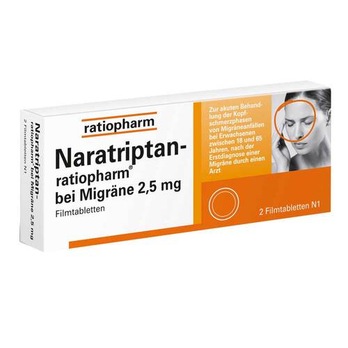 Naratriptan ratiopharm bei Migr&auml;ne Filmtabletten - 1