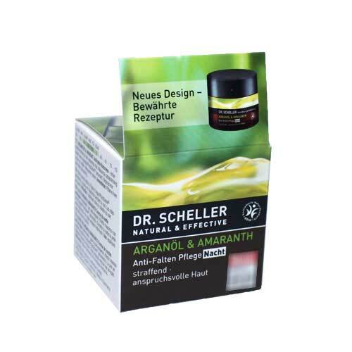Abbildung: Dr. Scheller Arganöl & Amaranth Anti Falten Pflege Nacht Nachtcreme, 50 ml PZN 09701129